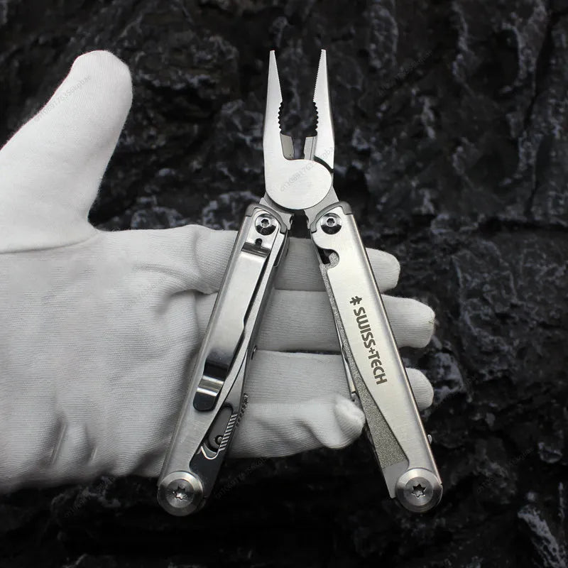 SWISS+TECH™ Multiherramienta 18 en 1 (Replica Leatherman Surge Wave con bloqueo de seguridad)