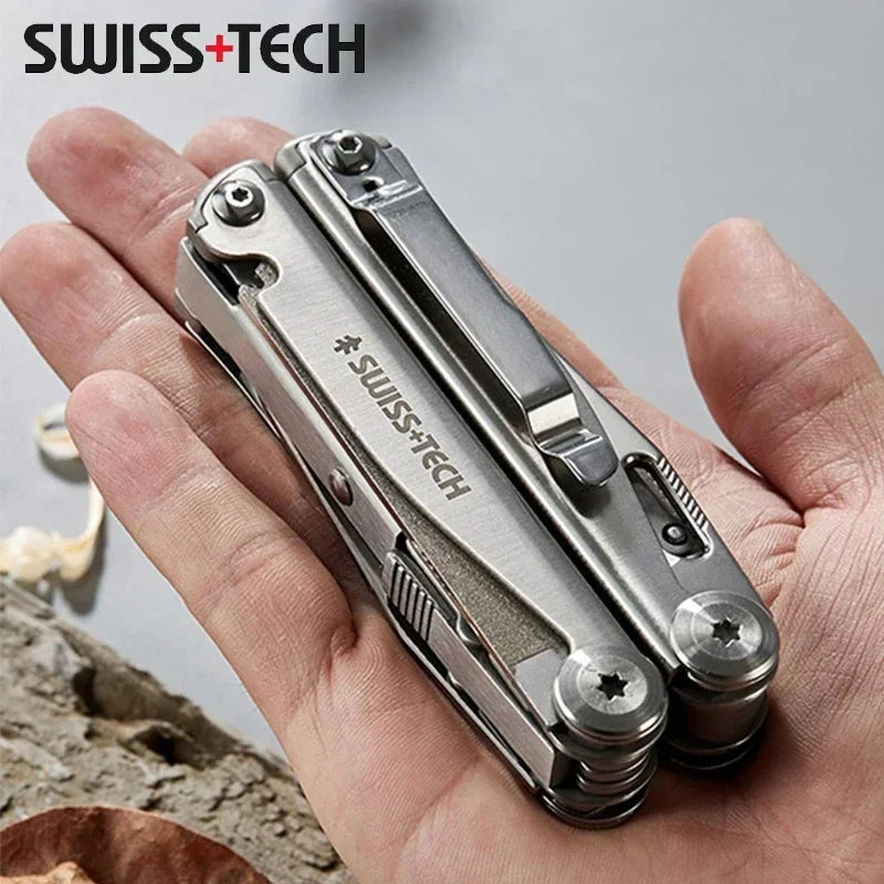 SWISS+TECH™ Multiherramienta 18 en 1 (Replica Leatherman Surge Wave con bloqueo de seguridad)