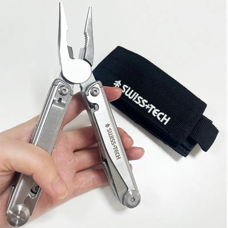 SWISS+TECH™ Multiherramienta 18 en 1 (Replica Leatherman Surge Wave con bloqueo de seguridad)