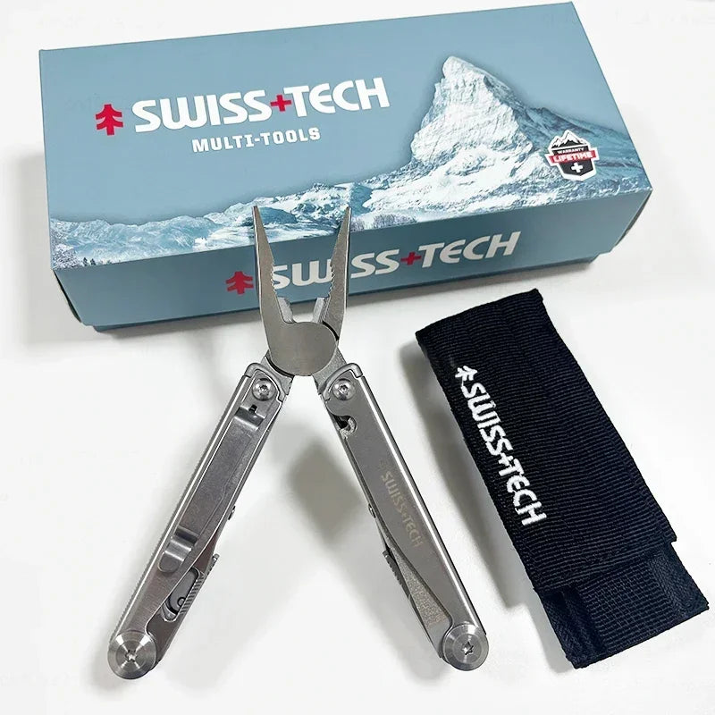 SWISS+TECH™ Multiherramienta 18 en 1 (Replica Leatherman Surge Wave con bloqueo de seguridad)