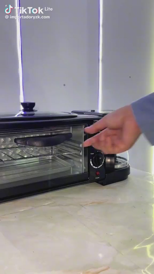 BREAK 3IN1™ HORNO CAFETERA PAILA 3 EN 1 PARA DESAYUNO COLACION Y ONCE (ENVIO GRATIS A TODO CHILE)